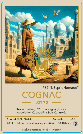 Malternative #37 "L'Esprit Nomade" Cognac Fin Bois Marie Foucher Lot 75 50.2%:圖片 2