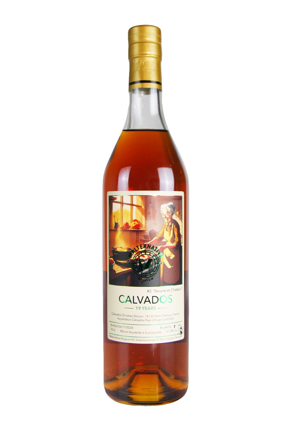 Malternative, Calvados #2, "Beurre et Chaleur", Christian Drouin, Calvados Pays d'Auge, 2024, 19yo, 51.8%