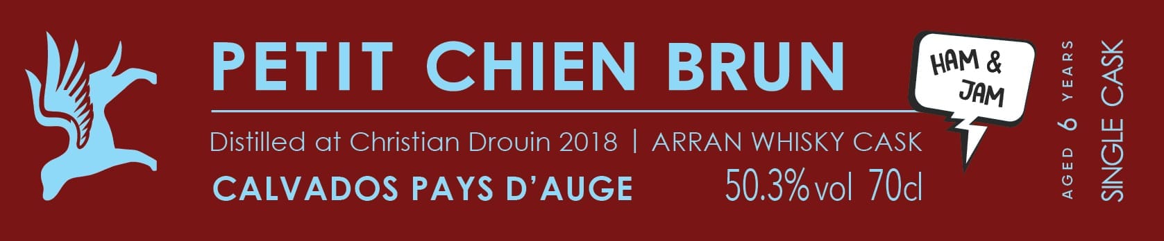 Little Brown Dog Christian Drouin (Calvados Pays d'Auge) 2018 6yo Arran Whisky Cask 50.3%:圖片 2