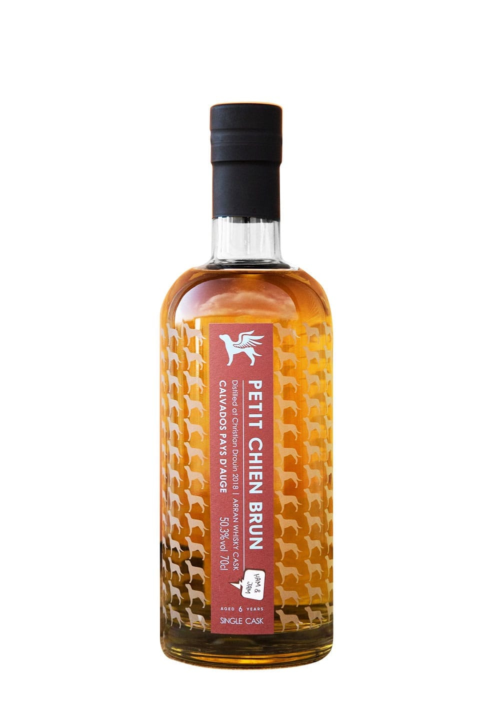 Little Brown Dog Christian Drouin (Calvados Pays d'Auge) 2018 6yo Arran Whisky Cask 50.3%