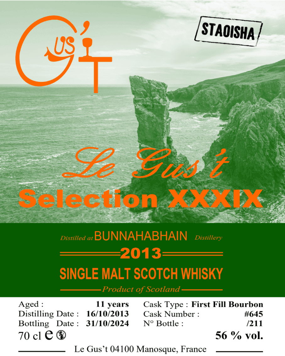 Le Gus't Bunnahabhain 2013 11yo First Fill Bourbon 56%:圖片 2