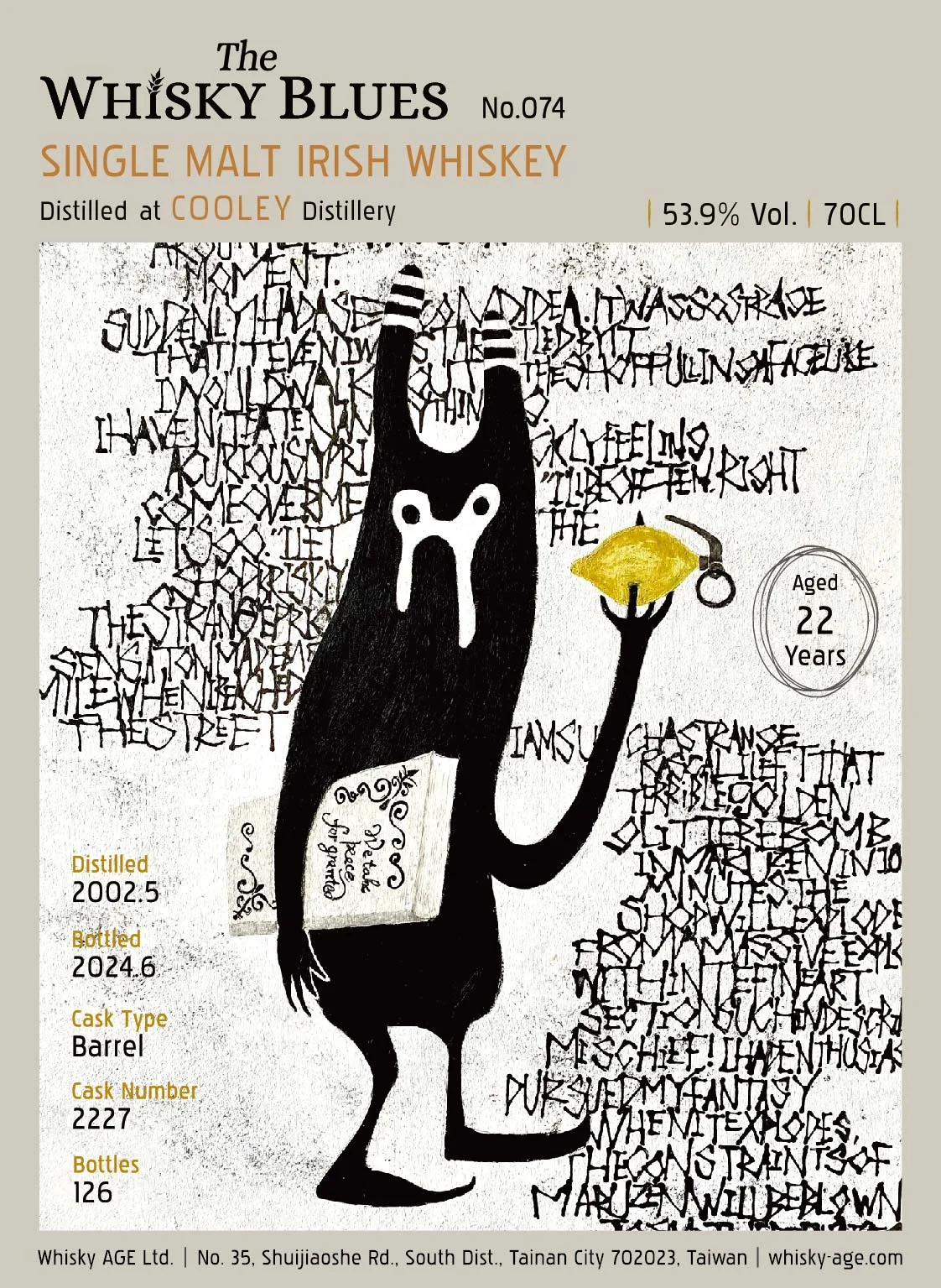 The Whisky Blues No.074 Cooley 2002 22yo Barrel 53.9%:圖片 3