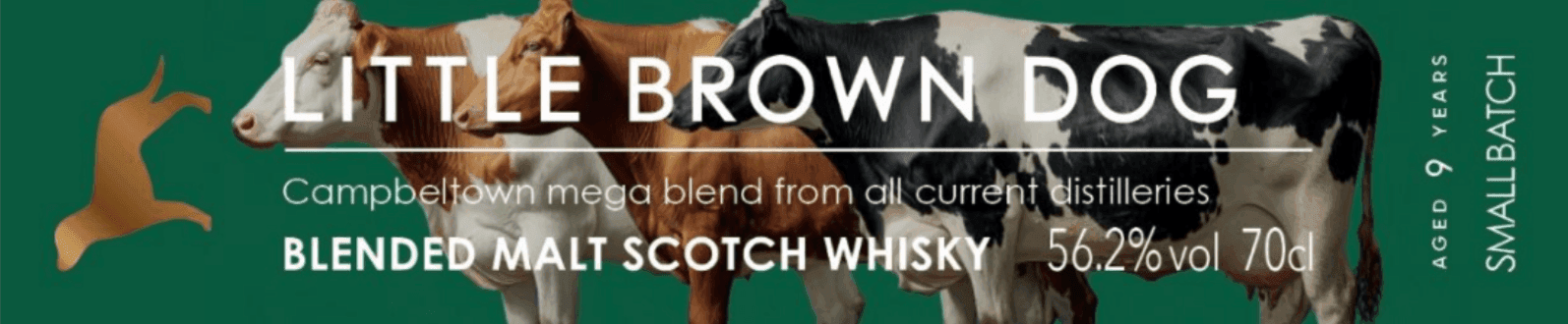 Little Brown Dog Campbeltown mega blend of all current distilleries 2025 9yo 56.2%:圖片 2