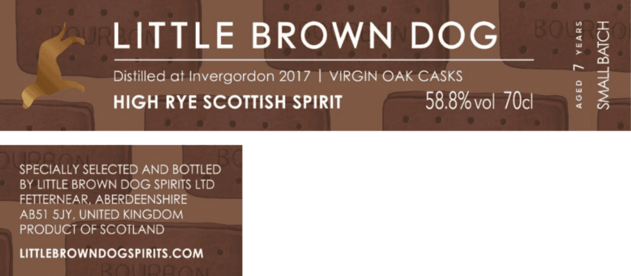 Little Brown Dog Invergordon High Rye Scottish Spirit 2017 7yo Virgin Oak Casks 58.8%:圖片 2