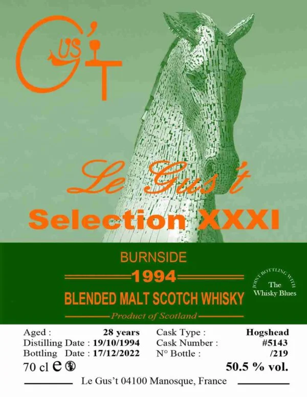 Le Gus’t Burnside Blended Malt 1994 28yo Hogshead 50.5%：圖片 2