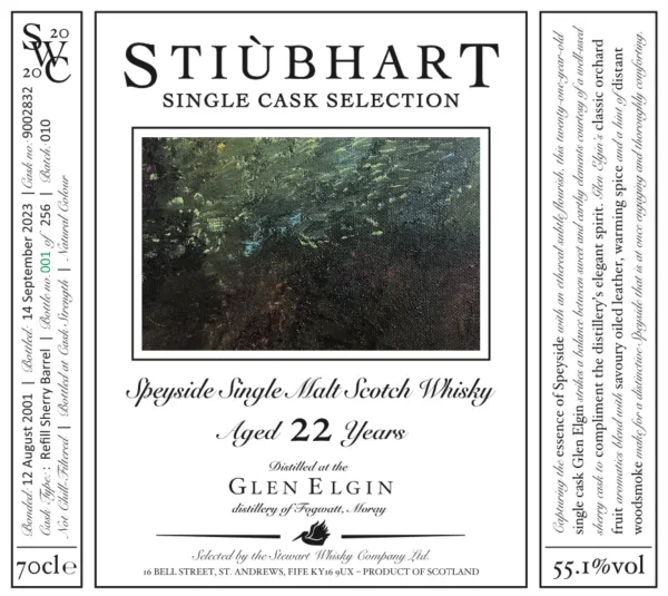 Stewart Whisky Glen Elgin 2001 22yo 55.1%：圖片 2