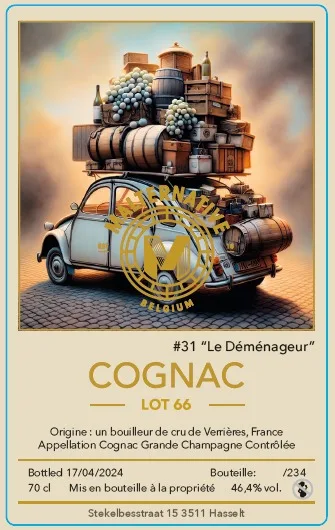 Malternative #31 Le Déménageur Cognac Grande Champagne Lot 66 46.4%：圖片 2