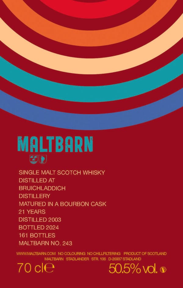 Maltbarn Bruichladdich 2003 21yo Bourbon 50.5%：圖片 2