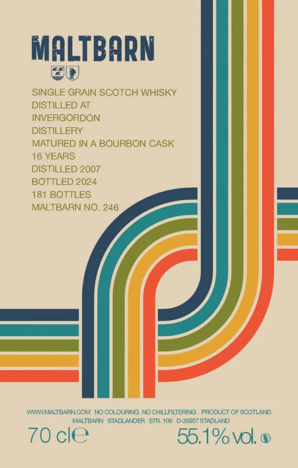 Maltbarn Invergordon 2007 16yo Bourbon 55.1% - Image 2