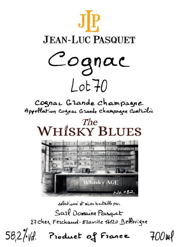 The Whisky Blues No.082 Jean-Luc Pasquet Cognac Grande Champagne Lot70 58.2%：圖片 3