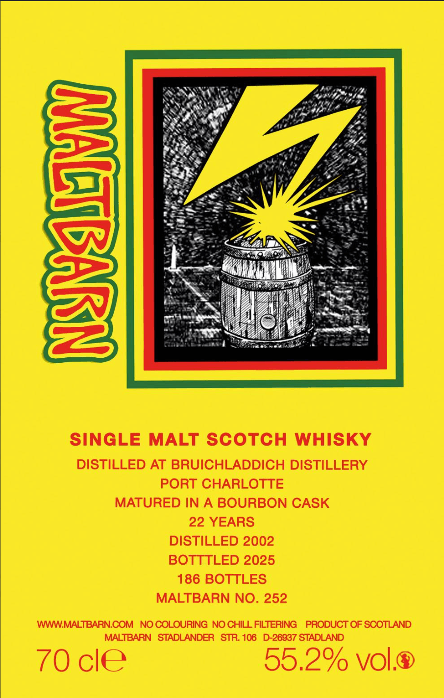 Maltbarn No.252 Port Charlotte 2002 22yo Bourbon 55.2%:圖片 2