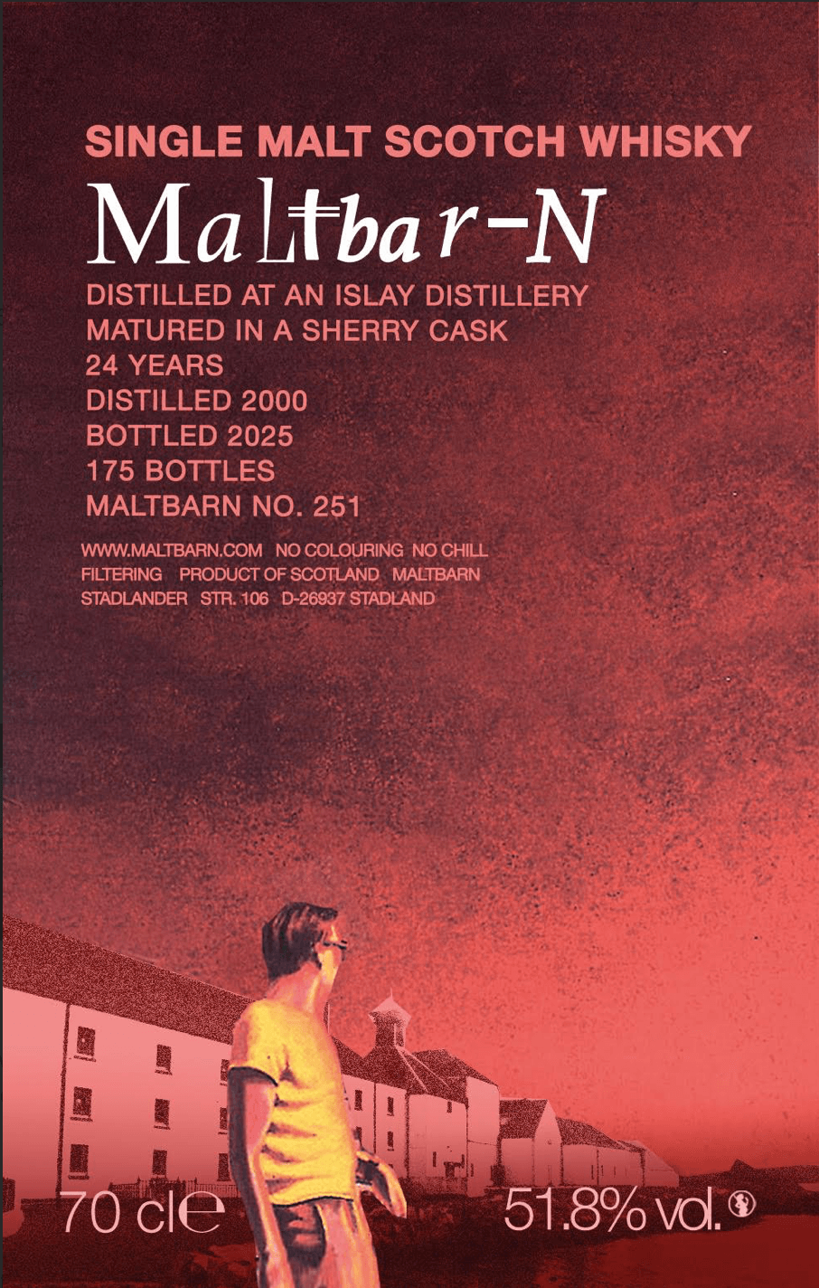 Maltbarn No.251 Islay Malt (Laphroaig) 2000 24yo Sherry 51.8% - Image 2