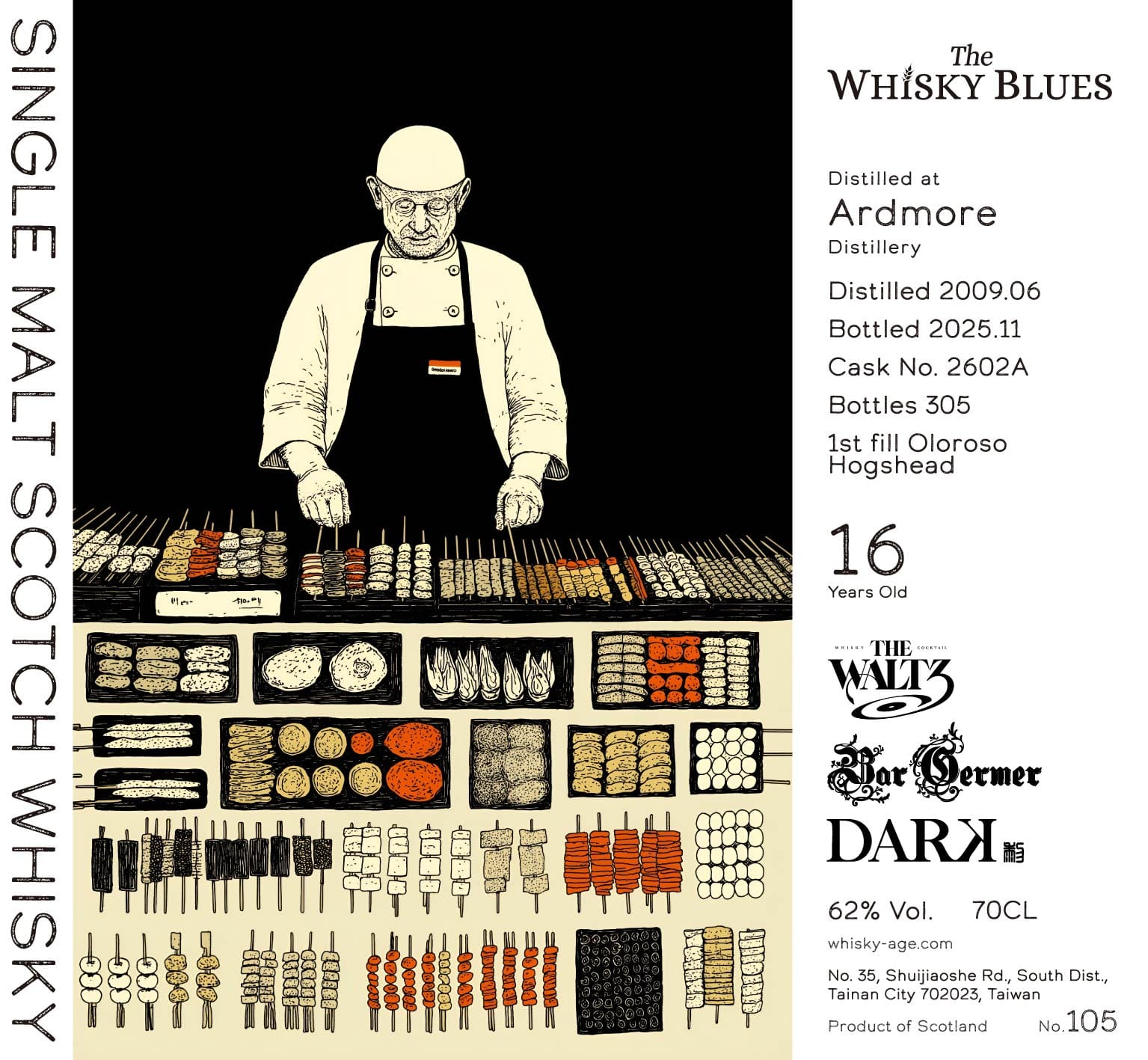 The Whisky Blues No.105 Ardmore 2009/6/25 16yo 1st fill Oloroso Hogshead 62%:圖片 2