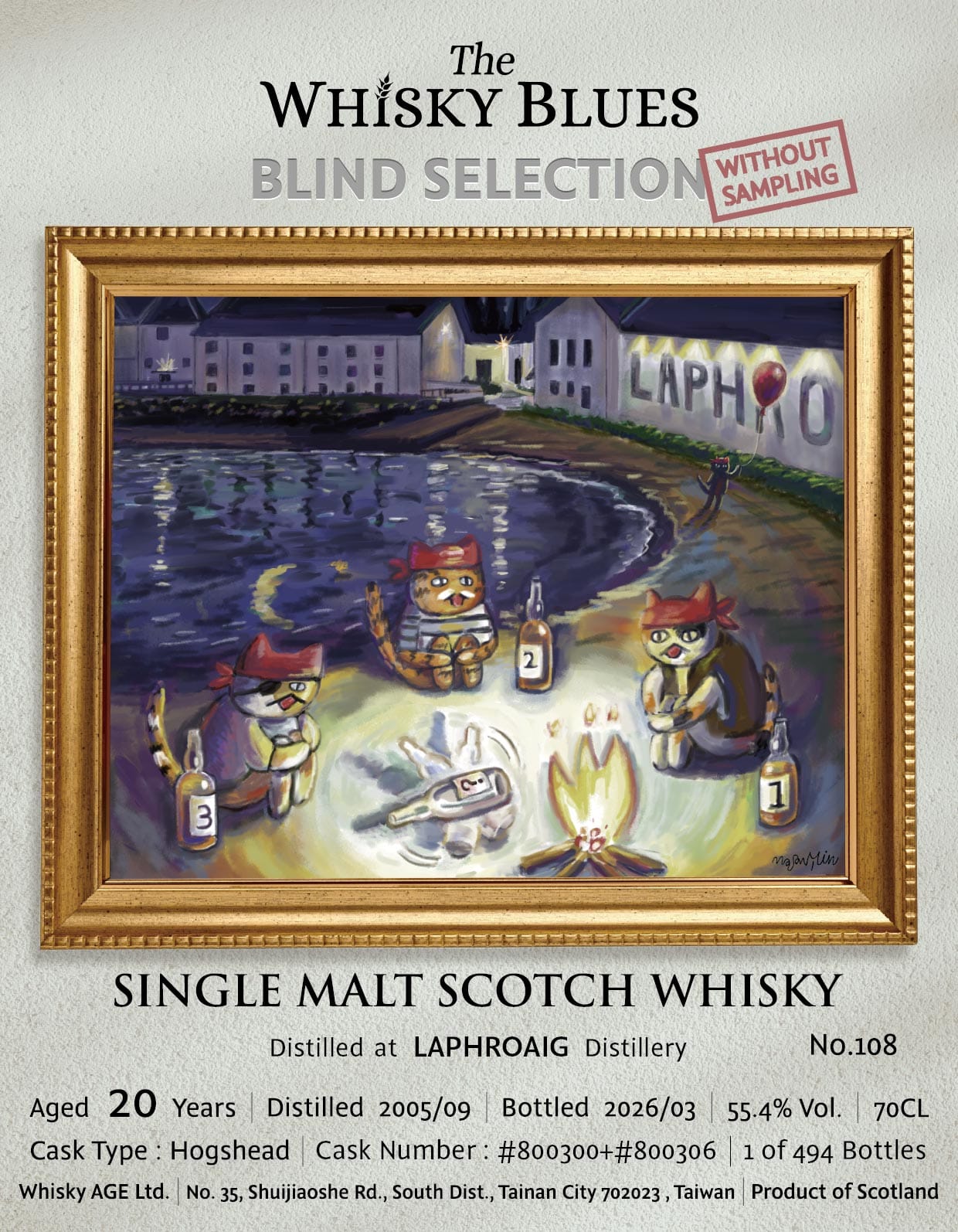 The Whisky Blues No.108 Laphroaig 2005/09 20yo Hogsheads 55.4% - 画像 (2)
