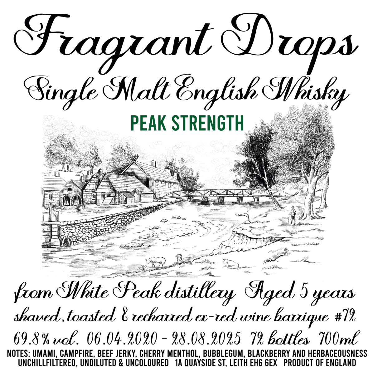 Fragrant Drops White Peak "PEAK STRENGTH" 2020 5yo STR Red Wine Barrique 69.8%:圖片 2