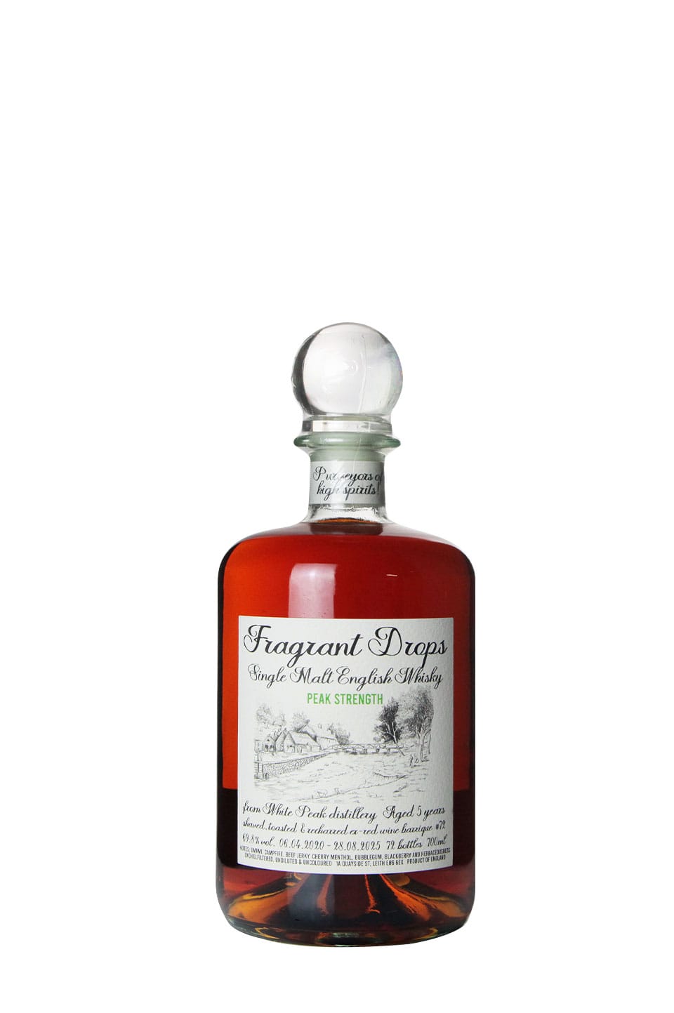 Fragrant Drops White Peak "PEAK STRENGTH" 2020 5yo STR Red Wine Barrique 69.8%